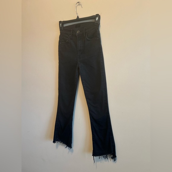 MOTHER | Insider Crop Two Step Fray, Black Wash, Women’s Size 24 - Picture 4 of 11